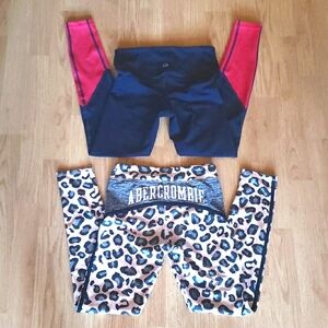 Lot Of 2 Leggings A&F and GapFit  size 9/10